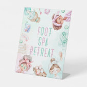 足スパリトリートスパパーティー子供の誕生日 台座サイン (正面)