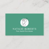 足スパリフレクソロジーポダイアトリストグリーンマッサージ 名刺 (正面)