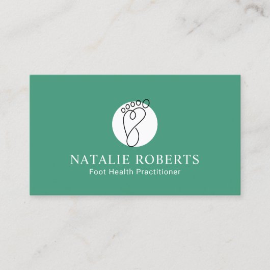 足スパリフレクソロジーポダイアトリストグリーンマッサージ 名刺 (正面)