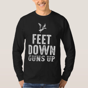 足ダウン銃アップ Tシャツ