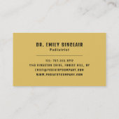 足デザイン、ポディアトリクリニック、ポディアトリスト 名刺 (裏面)