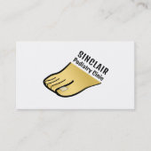 足デザイン、ポディアトリクリニック、ポディアトリスト 名刺 (正面)