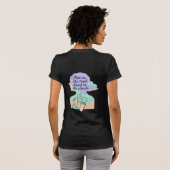 足トレイル、雲の中に頭ハイキング引用文 Tシャツ (裏面フル)