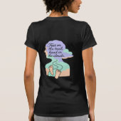 足トレイル、雲の中に頭ハイキング引用文 Tシャツ (裏面)