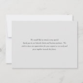 足ドクターをテーマにした |ミニマリストフラットありがとうございました サンキューカード (裏面)