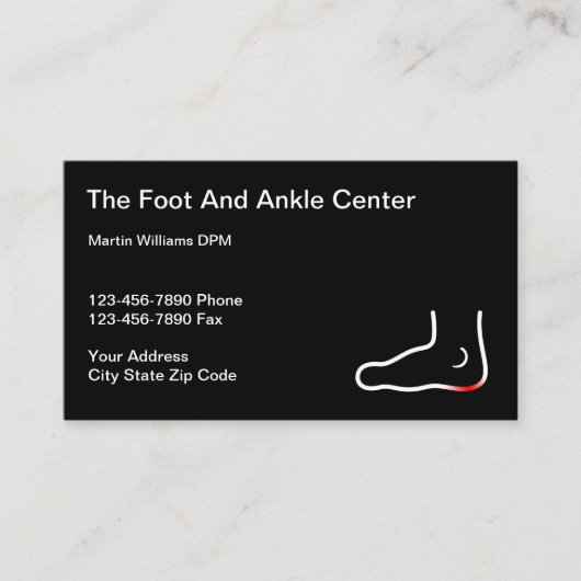 足ドクターポディアトリ 名刺 (正面)