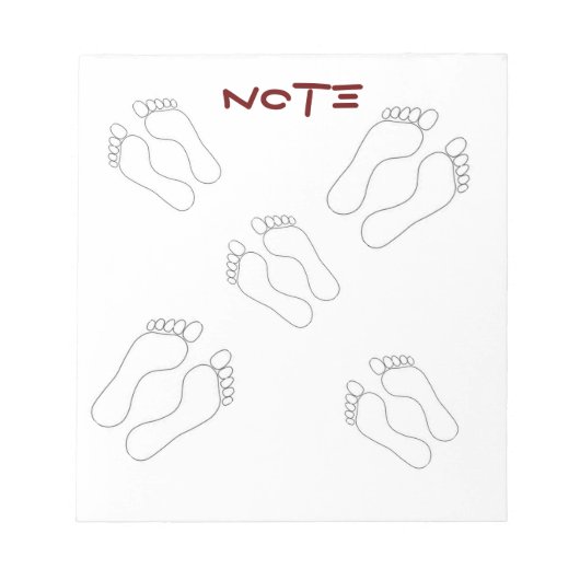 足ノートメモ ノートパッド (正面)