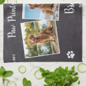 足パーソナライズされた跡ハート キッチンタオル (折り畳み)