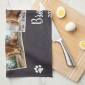 足パーソナライズされた跡ハート キッチンタオル (四つ折り)