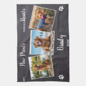 足パーソナライズされた跡ハート キッチンタオル (縦)