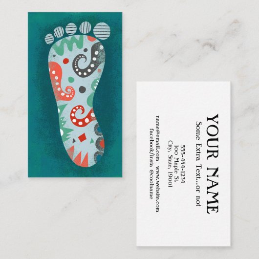 足ファンシー名刺 名刺 (正面/裏面)