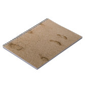 足プリント海岸 ノートブック (左側)