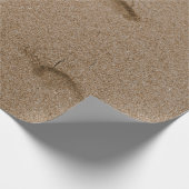 足プリント海岸 ラッピングペーパー (角)