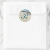 足プリント砂イニシャルシール ラウンドシール (バッグ)