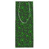 足プリント01.b.green DGrey BG ワインギフトバッグ (裏面)