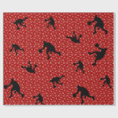 足ボールレッドホットラブリーラッピング紙 ラッピングペーパー (フラット)