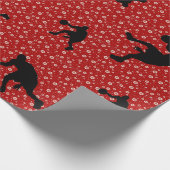 足ボールレッドホットラブリーラッピング紙 ラッピングペーパー (角)