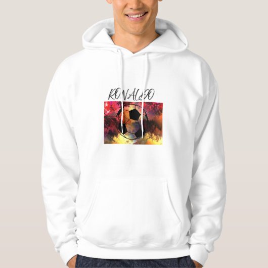 足ボールロゴプリント パーカ (正面)