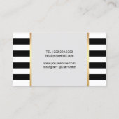 足マッサージスラプイ修モダン行者ストライプ 名刺 (裏面)