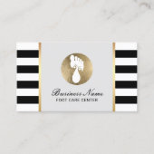 足マッサージスラプイ修モダン行者ストライプ 名刺 (正面)