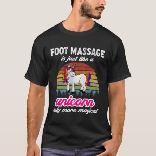 足マッサージセラピストおもしろいユニコーンヴィンテージ Tシャツ