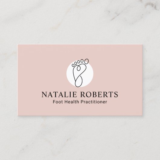 足マッサージセラピストポダイアトリストスパミニマル 名刺 (正面)