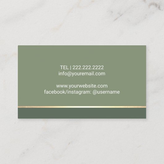 足マッサージセラピストポダイアトリストセージグリーンスパ2 名刺 (裏面)