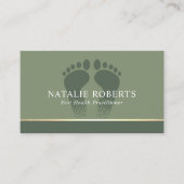 足マッサージセラピストポダイアトリストセージグリーンスパ2 名刺 (正面)