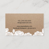 足マッサージセラピストポダイアトリストフローラクラフト 名刺 (裏面)