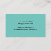 足マッサージセラピストポダイアトリスト足スパティール(緑がかった色) 名刺 (裏面)