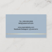 足マッサージセラピストポディストリストダスティブルー 名刺 (裏面)