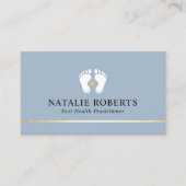 足マッサージセラピストポディストリストダスティブルー 名刺 (正面)
