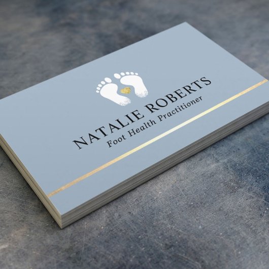 足マッサージセラピストポディストリストダスティブルー 名刺