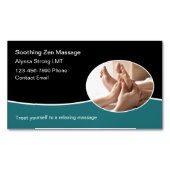 足マッサージセラピスト磁気名刺 マグネット名刺 (正面)