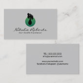 足マッサージセラピーカスタムロゴリフレクソロジースパ 名刺 (正面/裏面)