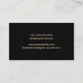 足マッサージセラピーブラック金ゴールドリフレクソロジースパ 名刺 (裏面)