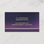 足マッサージセラピーポダイアトリストパープルエレガントスパ 名刺 (裏面)