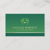 足マッサージセラピーポディアトリストグエレガントリーンスパ 名刺 (正面)