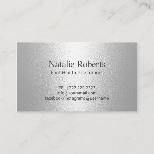 足マッサージセラピー開業医シルバーロイヤリティ ロイヤリティカード (裏面)