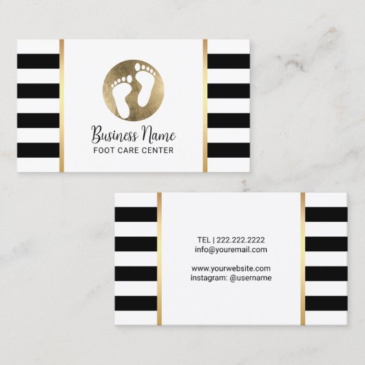 足マッサージポディトリストプラクティショナーモダンスパ 名刺 (正面/裏面)