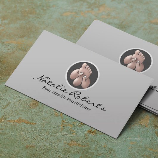 足マッサージリフレクソロジーセラピストポダイアトリスト 名刺