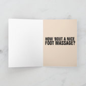 足マッサージロマンスグリーティングカード カード (内部)