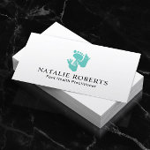 足マッサージ医療従事者ティール（緑がかった色）スパ 名刺