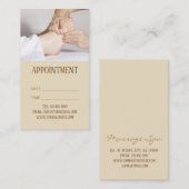 足マッサージ指圧理学療法アポイントメント 予約カード (正面/裏面)