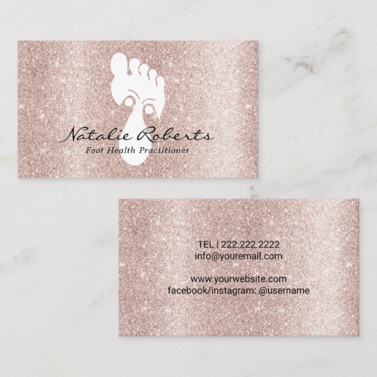 足リフレクソロジースパバラ金ゴールドマッサージセラピー 名刺 (正面/裏面)