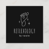 足リフレクソロジーマッサージセラピーかわいい足スパ スクエア名刺 (正面)