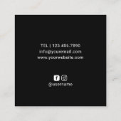 足リフレクソロジーマッサージセラピーかわいい足スパ スクエア名刺 (裏面)