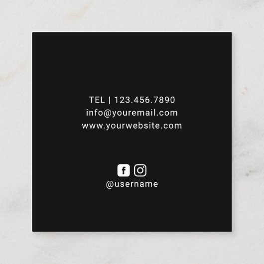 足リフレクソロジーマッサージセラピーかわいい足スパ スクエア名刺 (裏面)