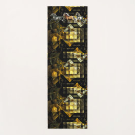 足並み黄金のダイヤモンドのアイスランド抽象芸術 ヨガマット