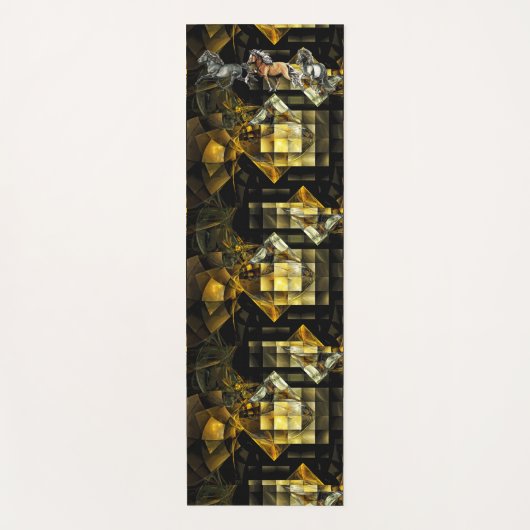 足並み黄金のダイヤモンドのアイスランド抽象芸術 ヨガマット (正面)